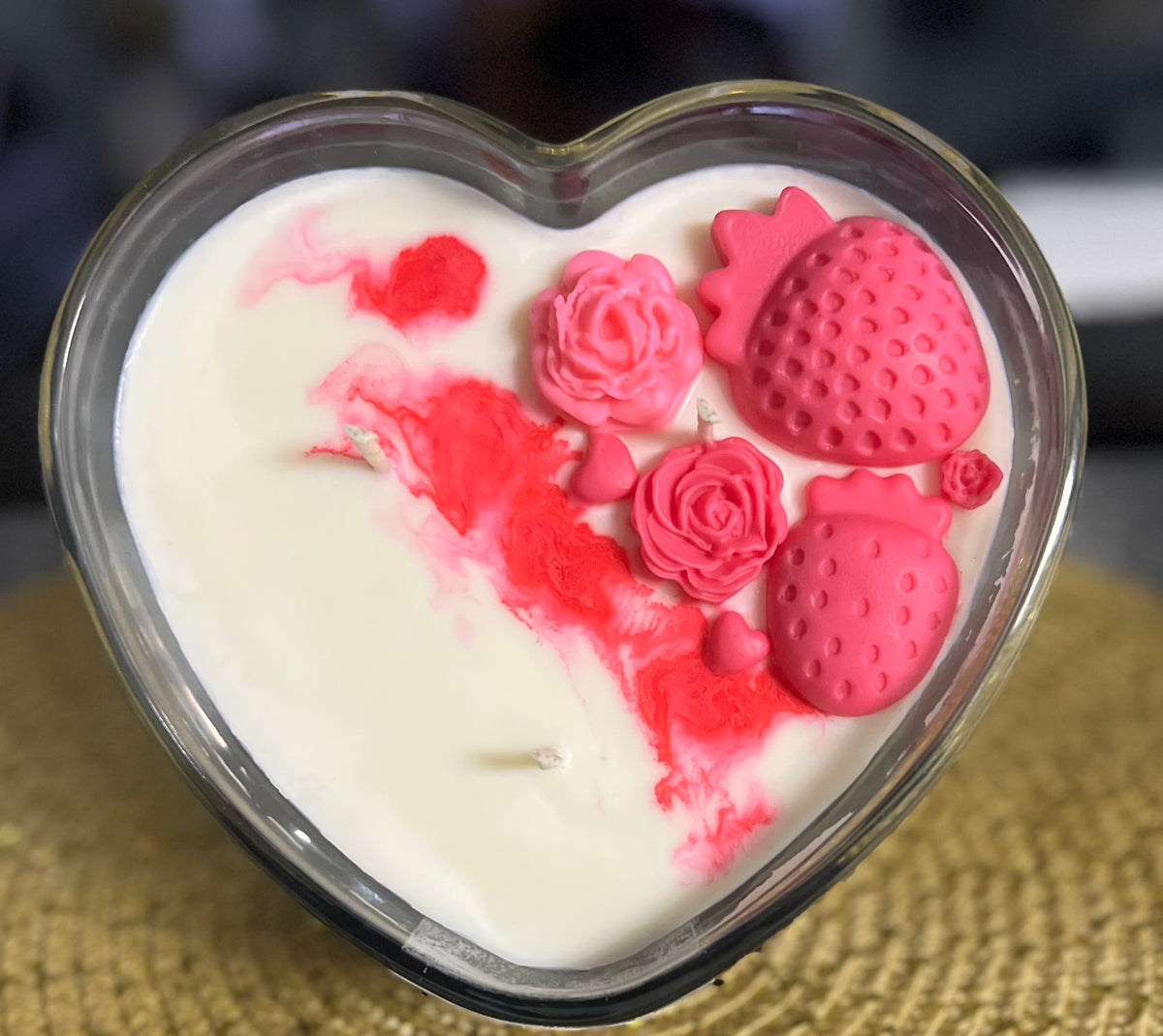 12 oz 3 wick Strawberry Poundcake