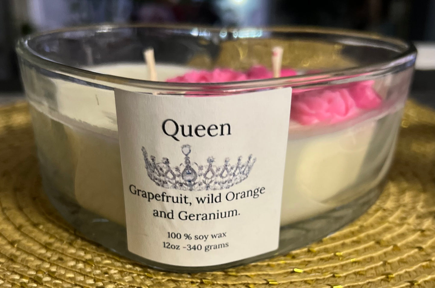 12 oz 3 wick- Fit for a “Queen”