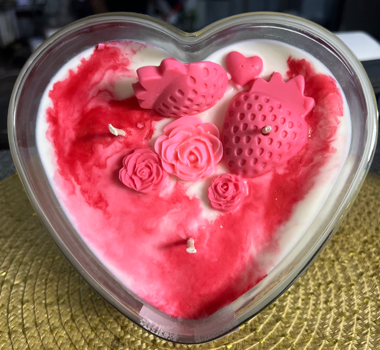 12 oz 3 wick Sweet Strawberry