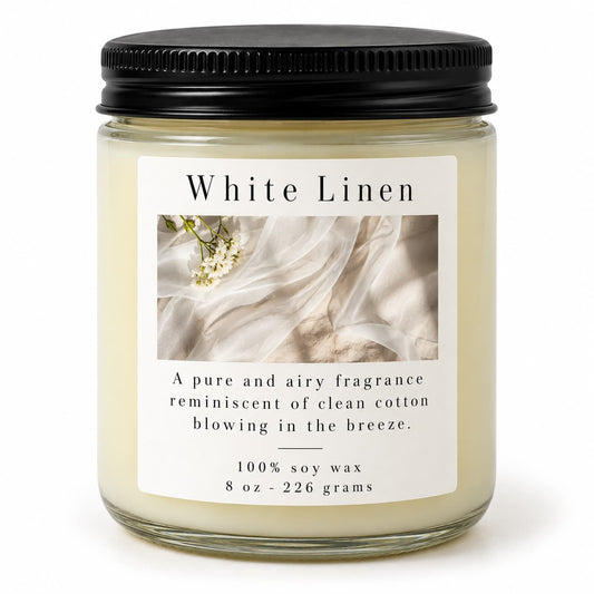 White Linen Candle